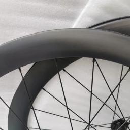 Largura 28mm 700c roda de freio a disco da bicicleta estrada carbono 50/55/60mm catraca sem câmara carbono 52t cubo cerâmica disco rodado da bicicleta - Image 6