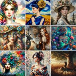 Menina Bonita Pintura por Número, Tinta Acrílica, Kits de Artesanato para Adultos, Decoração para Casa, Presente da Mãe, Frete Grátis, 2024 - Image 1