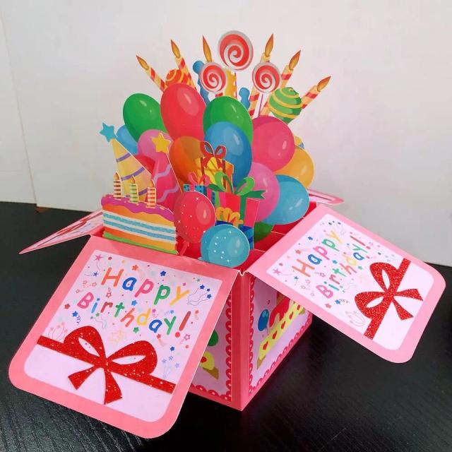Cartões Pop-Up 3D: Aniversário, Buquês de Flores e Presentes Originais para Namorada e Professores