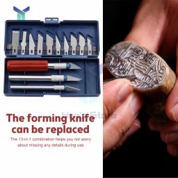 13 pçs durável conjunto de faca de precisão cortador de gravura caneta multifunções faca artesanato escultura cortador graver escultura conjunto de ferramentas de arte - Image 4