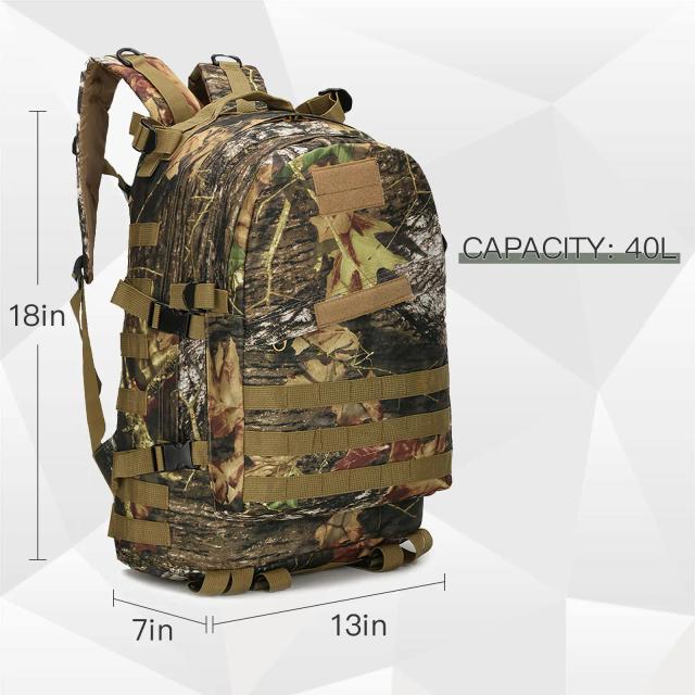 Mochila de Caça Camuflada 40L para Homens: Versatilidade e Estilo em Suas Aventuras