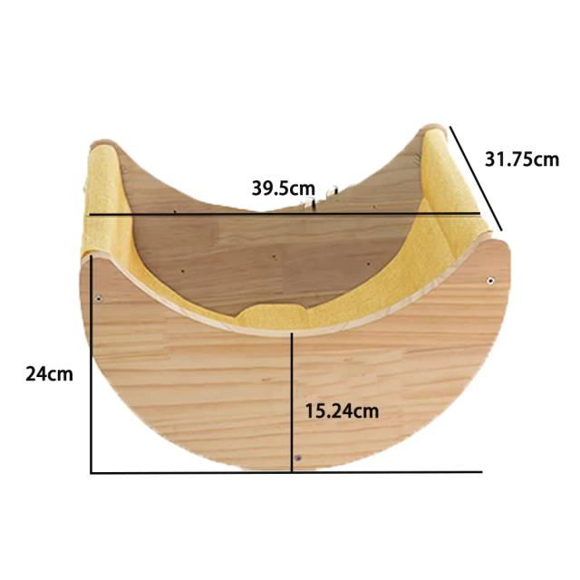 Cama Pendurada para Gatos com Prateleira de Escalada e Poste de Arranhar, Suporte de Madeira para Parede
