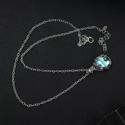 Colar pingente de pedras preciosas de cristal de água para mulheres Gemas artificiais Colares de vime vintage para meninas - Image 3