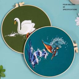 Bordados Starter Kits com Padrão Costeiro, Animal Tartaruga Seabird para Adultos, Iniciante, Ponto Cruz Needlepoint, Praia Carimbada - Image 2