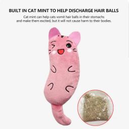 Brinquedo de mastigação de pelúcia para gatos Brinquedos de moagem Catnip Animal de estimação engraçado interativo gatinho, garras mordida do polegar, hortelã gatos suprimentos 1pc - Image 3