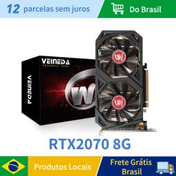 Placa gráfica veineda rtx 2070 8gb gddr6 8pin 256bit pci express 3.0x16 1410mhz pc gaming placa de vídeo - Image 1