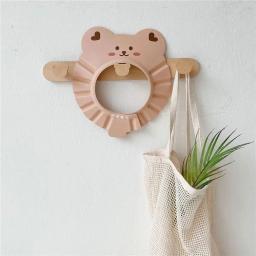 Animal Bear Baby Care Product, Crianças protegem a tampa da cabeça, Kids Bathing Shower Hat, Tampão do champô, Lavagem de cabelo - Image 1