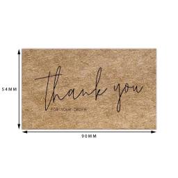 30pcs Natural de Papel Kraft Cartões de Agradecimento para os Pequenos Negócios Valorização Da Empresa Cartão Cartão Obrigado Para O Seu fim - Image 4
