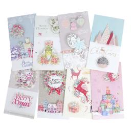 8 pçs/lote feliz natal cartões com envelope convites de natal ano novo cartão postal natal feriado festa suprimentos - Image 3