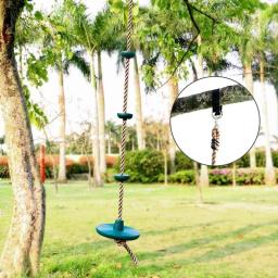 Corda de escalada fitness para crianças, com plataformas e assento de balanço de disco, conjunto de balanço ao ar livre, brinquedo de jardim, acessórios para playground - Image 5
