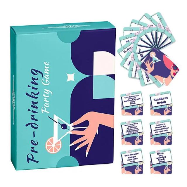 Jogo de Cartas para Festa Drink & Desafio de Amizade com 50 Cartas Divertidas