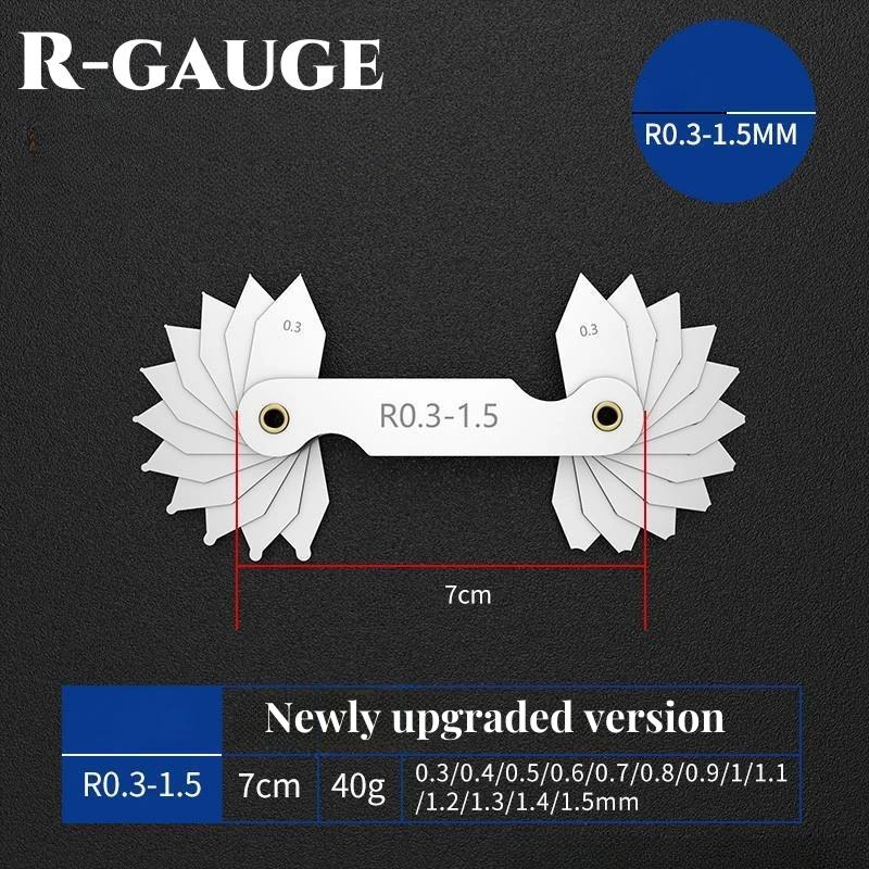 Alta precisão arco tocha ferramenta de medição, R0.3-1.5, R1-7, R7.5-15, R15.5-25, R25-50, R52-100, R26-80mm,, R calibre - Image 1