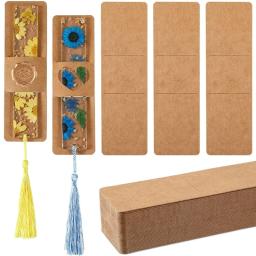 30Pcs DIY Branco Marcador Cobre Kraft Papel Marcador Mangas Em Branco Display Cards Resina Marcador Titular para Party Favor Gift - Image 1