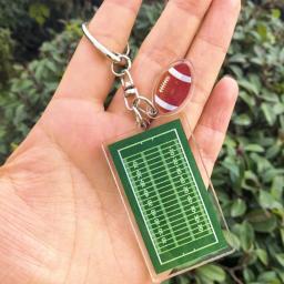 Campo de beisebol acrílico Keychain, dupla face, Mini 3D, esportes chaveiro, saco pingente, carro chaveiro, lembrança presente, novo - Image 2