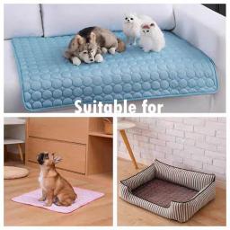 Tapete de resfriamento lavável para animais de estimação, cobertor, sofá, cama respirável, verão, cães pequenos, médios, grandes, carro, gato, 2024 - Image 5