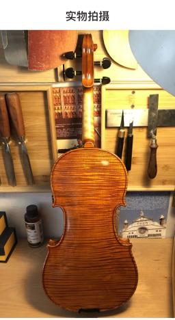 Violino profissional artesanal com estojo e arco, instrumentos musicais, 4/4, amarelo dourado, high-end - Image 2