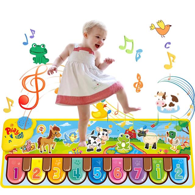 Tapete Musical Piano Brinquedo Interativo com Sons Animais