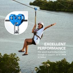 Lixada 30kn cabo trolley polia com rolamento de esferas ao ar livre rock escalada no gelo acessórios espeleologia resgate liga alumínio polia - Image 2