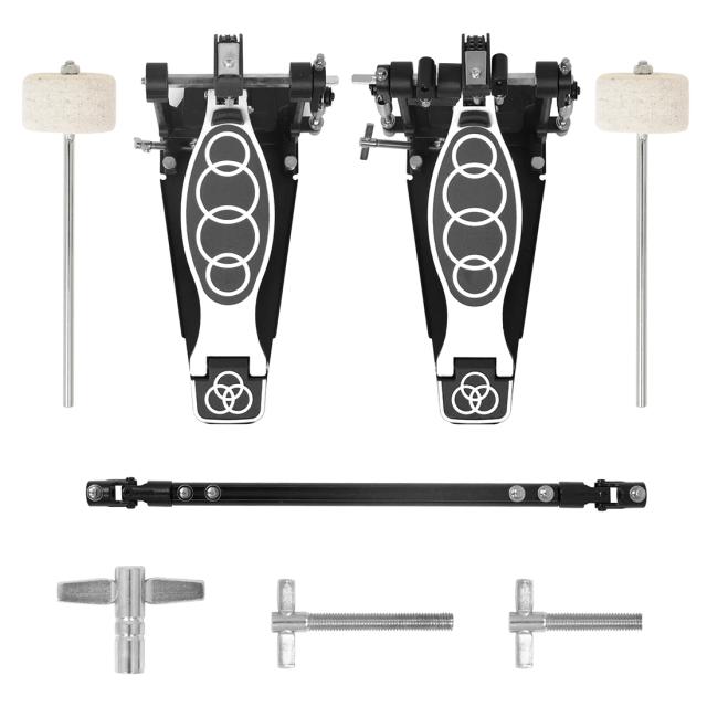 Kit de Bateria Dual Driver com Percussão Profissional, Malho e Pedal de Alumínio para Tambores Eletrônicos e Acessórios Essenciais