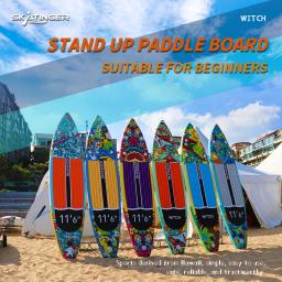 Inflável stand up paddle board, skate com aletas removíveis, surf e surf - Image 2