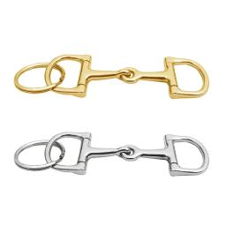 1pc em forma de d lanche chaveiro durável prata d zine-liga cavalo lanche bits chaveiro decoração presente para homens - Image 1
