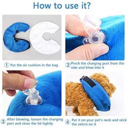 Coleira Inflável Protetora, Colar de Recuperação, Cones para Pet após cirurgia, Cone macio para cães pequenos, médios ou grandes, Gatos - Image 6