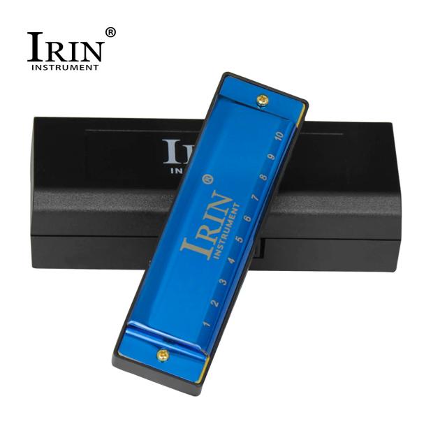 IRIN Gaita 10 Furos G Key Colorida para Blues e Ensino