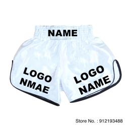 Shorts de Boxe com logotipo personalizado para homens e mulheres, roupas de artes marciais, calças Kickboxing Muay Thai, luta personalizada, ginásio, crianças, menino, menina - Image 3