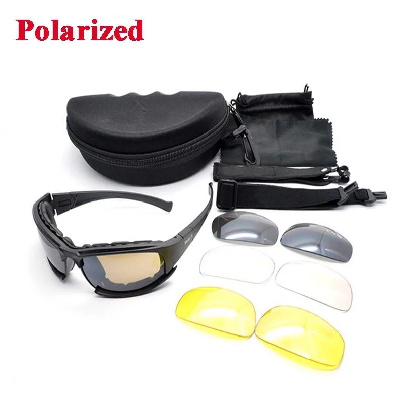 Proteção UV Militar Tático Óculos, Óculos Esportivos, Caça ao ar livre e Camping Goggles, Polarização - Image 1