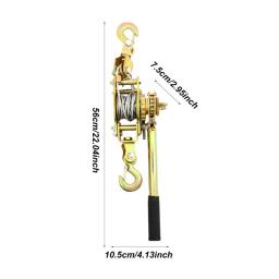 Tensor de corda Tensor de corda Apertador de fio Sistema de polia Polia de elevação com engrenagens reforçadas Manual de catraca - Image 6