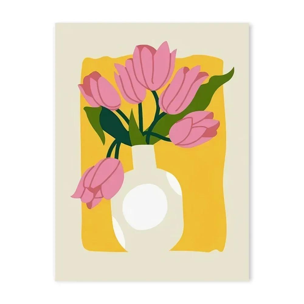 Colorido limão morango flor moderna pintura em tela nórdico cartazes quarto artes da parede decoração - Image 1