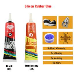 Borracha De Silicone Cola Cola Eletrônica Impermeável Isolamento Macio Anti-elétrico Adesivo 50ML Preto/Translúcido - Image 4
