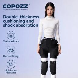 Copozz anti-impacto ao ar livre esqui hip almofadas patinação joelheiras protetor esportes suporte de quadril acolchoado joelho equipamento de proteção - Image 2