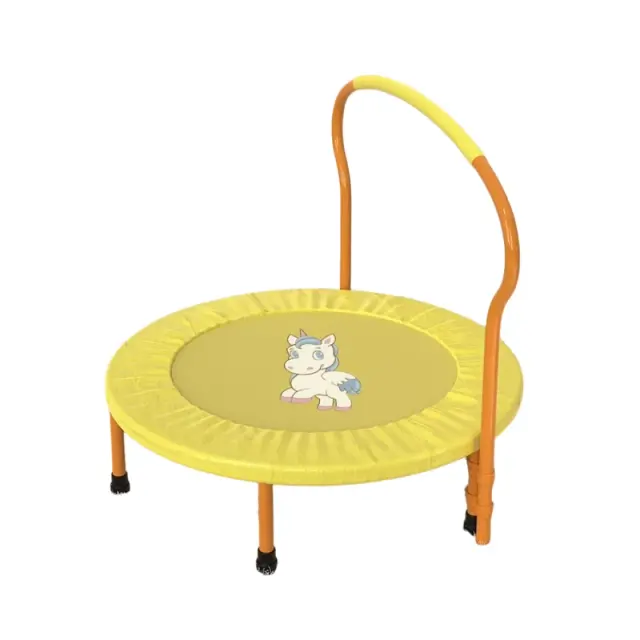 Mini trampolim dobrável com alça para crianças - diversão e treino em casa e ao ar livre, 40"
