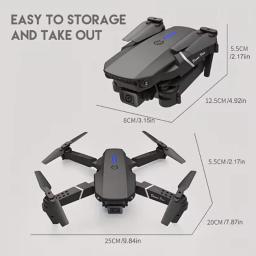 XIAOMI-Drone profissional com câmera grande angular, quadrotor RC dobrável, brinquedos de helicóptero, WiFi, FPV, HD, 1080p, 4K, E88, Novo - Image 5