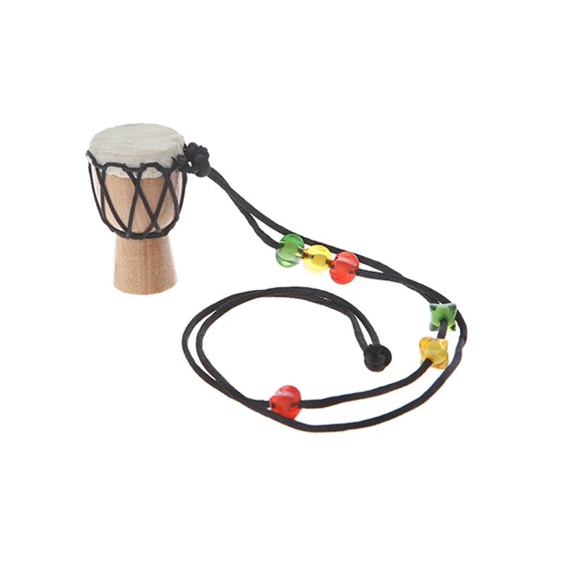 Africano Mini Djembe Percussão Hand Drum, Pingente para Bongo, Presente clássico para crianças, Kids Learning Instrument, Presente - Image 1