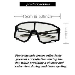 Óculos de sol fotocromáticos, Óculos polarizados para bicicletas, Motocicleta, Esportes ao ar livre, Escalada, Caminhadas, Protetor Gog - Image 6