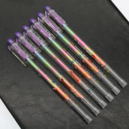 6pc/6 Cor Rainbow Highlighter Cor Guache Caneta Neutra Estudantes do Ensino Primário Graffiti Pintura Pintura Coloring Marcador Caneta - Image 5