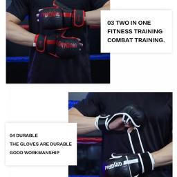 Luvas de boxe profissional MMA para homens e mulheres, metade do dedo Sandbag, equipamento de boxe engrossado, treinamento Muay Thai - Image 5