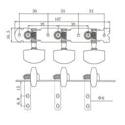 Metal Guitar Parts Cabeças de máquina, Tuning Pegs, Tuners, Chaves, Acessórios clássicos, 3L, 3R - Image 6