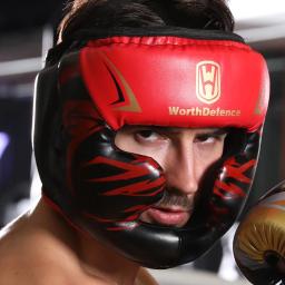 Protetor de cabeça para crianças e adultos, treinamento de boxe, proteção, protetor de cabeça de segurança, capacete de couro PU - Image 1