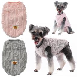 Roupas de cachorro de estimação para cães pequenos e médios, moletom de lã, colete de gatos, outono inverno, chihuahua, suprimentos de roupas de Yorkshire - Image 1