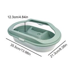 Recipiente Tanque Tartaruga para Tanque de Peixes Répteis, Casa Destacável, Água Fácil de Trocar, Ninho De Plástico, Áreas Para Raça Alimentar, Nadar Bask - Image 3