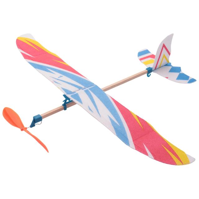 DIY Rubber Band Powered Foam Bi-Plane Model Kit 32cm
