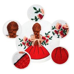 Bordado Kit para Iniciante DIY Wedding Girl Padrão Embroideri Set Artesanato Hobby E Bordado Costura Cross Stitch Hoop - Image 4