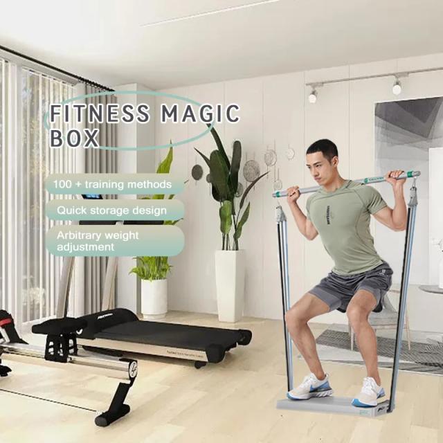 Kit Portátil de Pilates com Barras de Resistência e Bandas - Conjunto Completo para Treinamento em Casa e Força Física