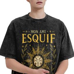 Clair Obscur Expedition 33 Camisetas para Homens Puro Algodão Novidade Camiseta Gola Redonda Personagem Camiseta Roupas de Manga Curta - Image 4