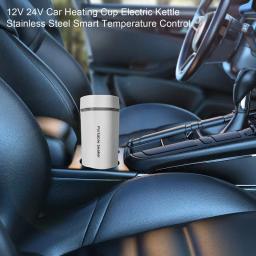 Aquecimento rápido carro xícara de chá viagem 450ml 12v 24v chaleira térmica elétrica portátil garrafa de água carro eletrodomésticos elétricos - Image 4