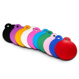 Placa de pingente redonda para animal de estimação, venda por atacado, 20 peças de etiquetas para pet, cão, gato, identificação, telefone de alumínio, suprimentos para telefone - Image 3