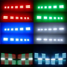 RGB LED Strobe para DJ Wash Bar, Efeitos de iluminação super brilhantes, 3in 1, 8 divisórias, branco, 8000K, 4 divisórias, DMX, lavagem, 60W, 3in 1 - Image 6